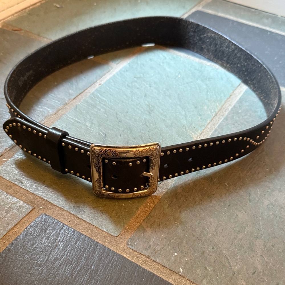 Brighton Black and Silver Studded Belt